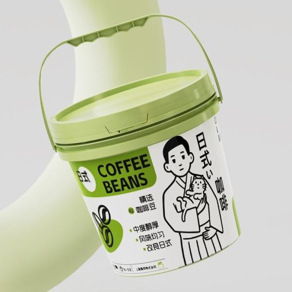 Ronde 750 ml PP plastique de qualité alimentaire Container IML personnalisé pour boissons Chocolat et sauces