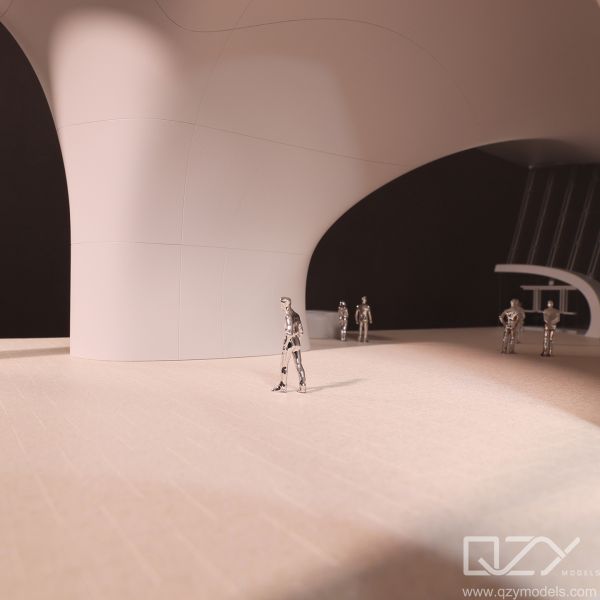 1/50 Монохромная архитектурная модель MAD Lucas Museum Custom