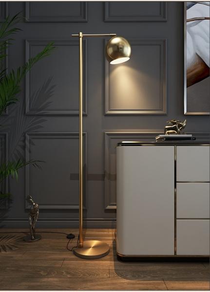 direct factory antique brass LED floor lamp eye protection work light office standing lamp hotel guest room light luxury