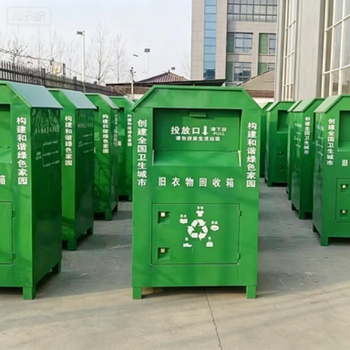 Heavy Duty Stainless Steel Renewable Resource Recycling Bin, Weatherproof Waste-to-Value Recycle Box for Outdoor Public Space