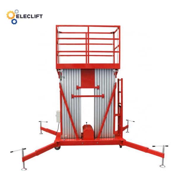380V Aluminum Lift Platform Electric Single Man Lift With Rectangle Shape