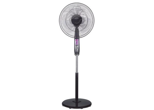 80° Oscillation Electric Tall Standing Fan Black Plastic Housing High Durability