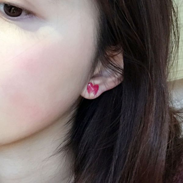 2018 Nami Studio Newest Creative Handmade Heart Dry Flower Stud Earrings