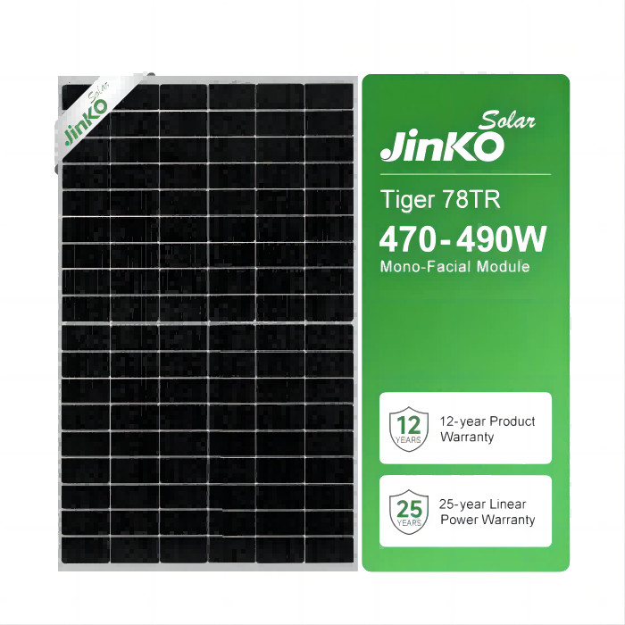 490 PERC Jinko PV Modules Tiger 78TR P Солнечная панель типа 470W 475W 480W 485W