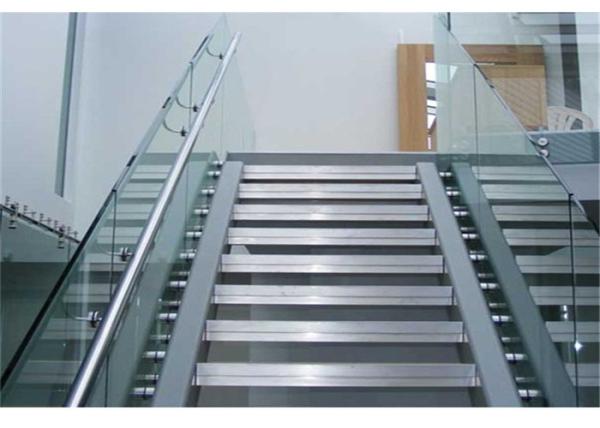 Balcony Frameless Glass Deck Railing Systems Stainless Steel Standoff 850-1200mm Height
