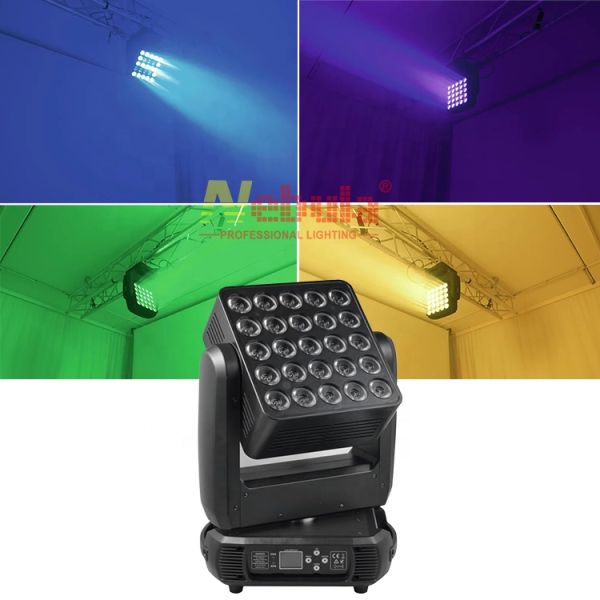 Nebula Matrix Light 25x12w RGBW 4in1 LED Wall Wash Stage Light Moving Head