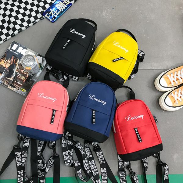 New personality fashion Hong Kong wind mobile phone bag single-shoulder slanting straddle small backpack female backpack