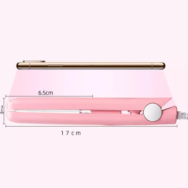 Mini Flat Iron Hair Straightener 2 In 1 Small Curling Hair Crimper For Women Travel