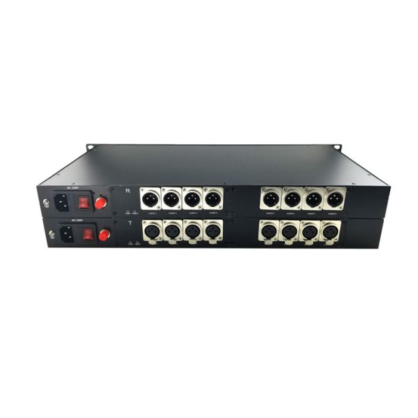 8 Channel Forward XLR Balanced Audio to Fiber Converter,broadcasts quality audio