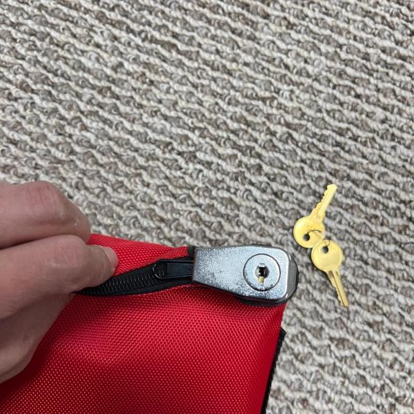 CROSS-BORDER EXPLOSIVE BANK BAG ZIPPER BAG RED NYLON SECURITY PURSE MEDICINE BAG GUN AMMO BAG