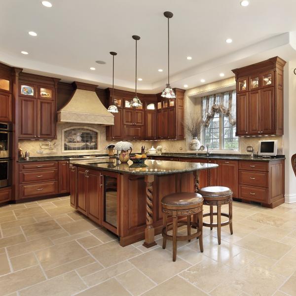 Hot Sale Luxury Designs Cherry Wood Cabinets Cupboard Set Kitchen Furniture