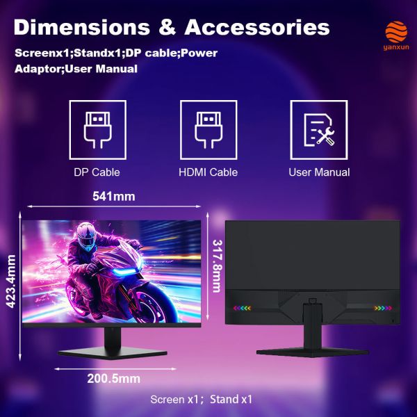 25-Inch Widescreen Gaming Monitor: 1920*10801K IPS Panel  180Hz High Refresh Rate with Motion Blur Reduction (Smooth Visuals for Fast-Paced Games)