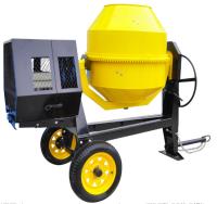 A máquina elétrica de tamanho médio 6.5HP do misturador concreto amarela semi seco