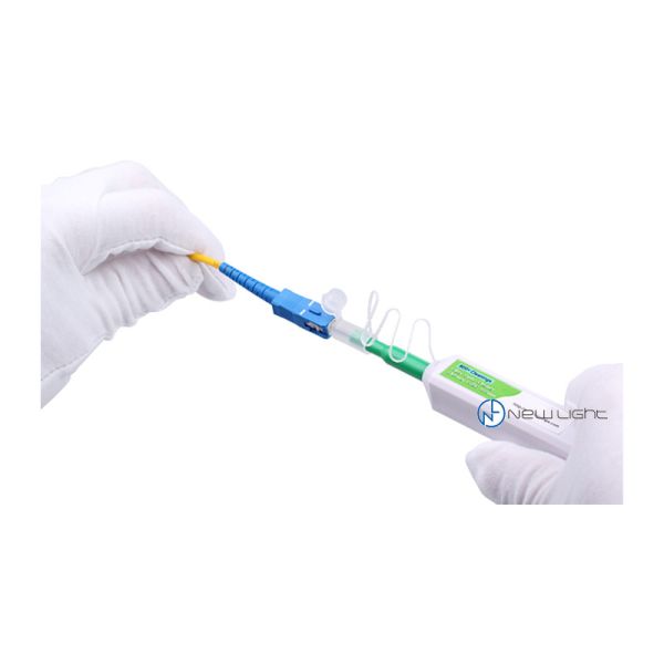 Zirconia Sleeve Fiber Optic Connector Cleaner with One-Click Cleaning and 800+ Cleanings for SC FC ST Connectors