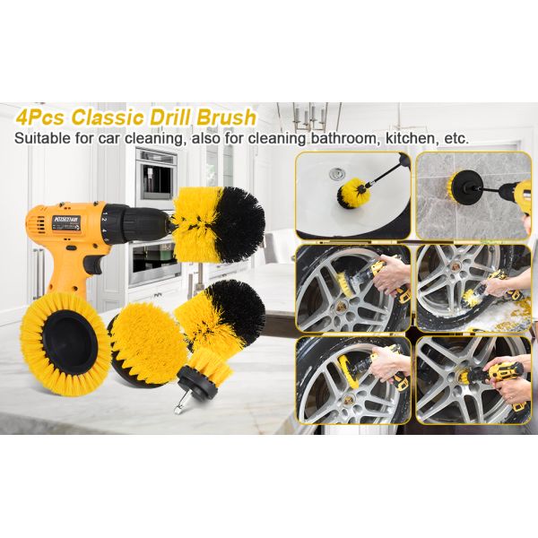 Car Cleaning Tools Kit, Car Detailing Kit, Car Detailing Brush Set with Carry Bag, Auto Drill Brush Car Wash Kit