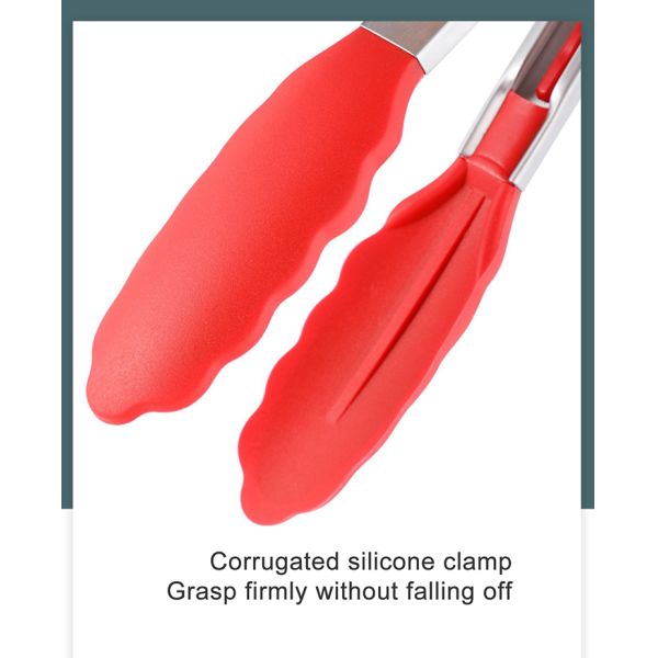 Схват гриля БАРБЕКЮ силикона 9 дюймов не вставляет барбекю зажимает нержавеющие схваты салата