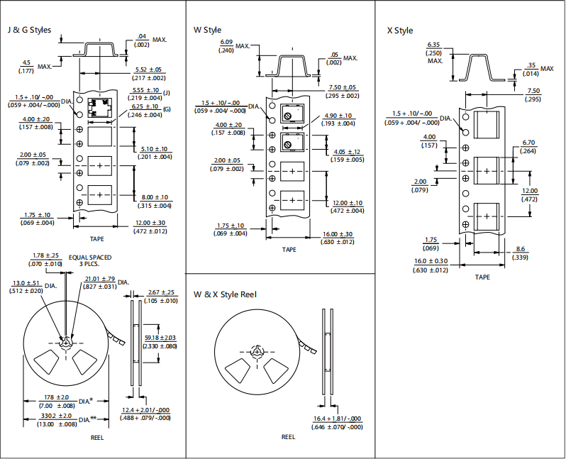 3224 Серия Поверхностный монтаж 4 мм SMD Potentiometer Cermet Trimmer