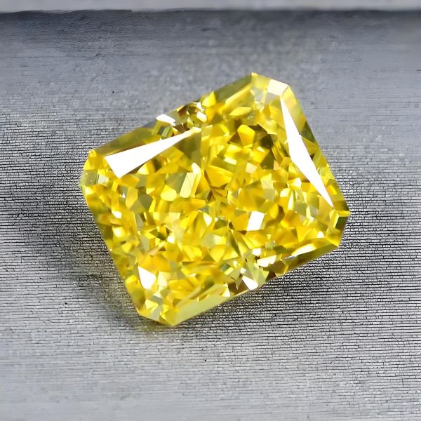 Yellow Radiant Cut 0.5carat- 2.5carat Lab Grown Diamond HPHT CVD Diamond Fancy Yellow Color VVS VS 3EX LooseDiamond IGI  GIA
