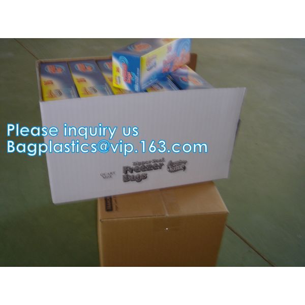 Biodegradable Plastic Bag Transparent PE Slide Seal Freezer Bags, Gallon, Quart, American value, drug store, zipper seal