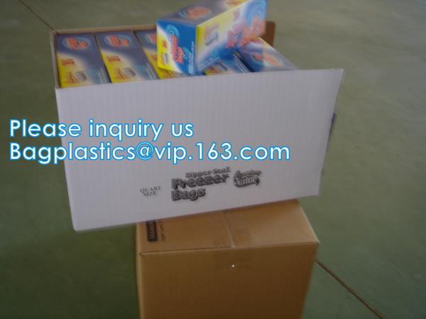 Biodegradable Plastic Bag Transparent PE Slide Seal Freezer Bags, Gallon, Quart, American value, drug store, zipper seal