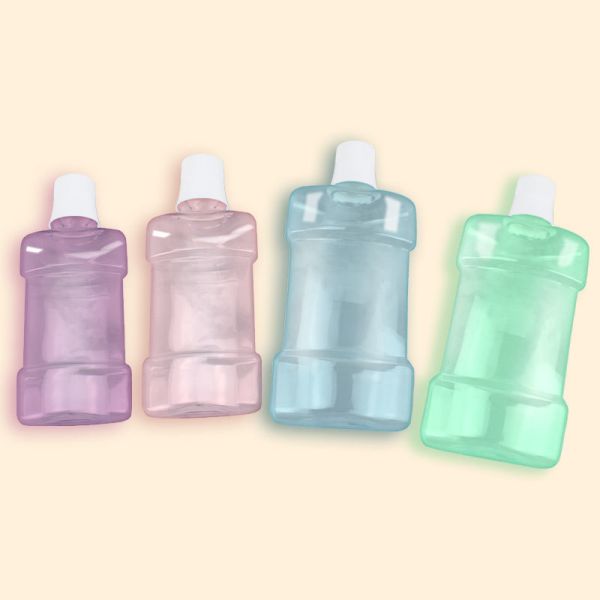 High End Portable 250ml 500ml Plastic Mouthwash Bottle for Mouth Clean Wash Plastic Bottle
