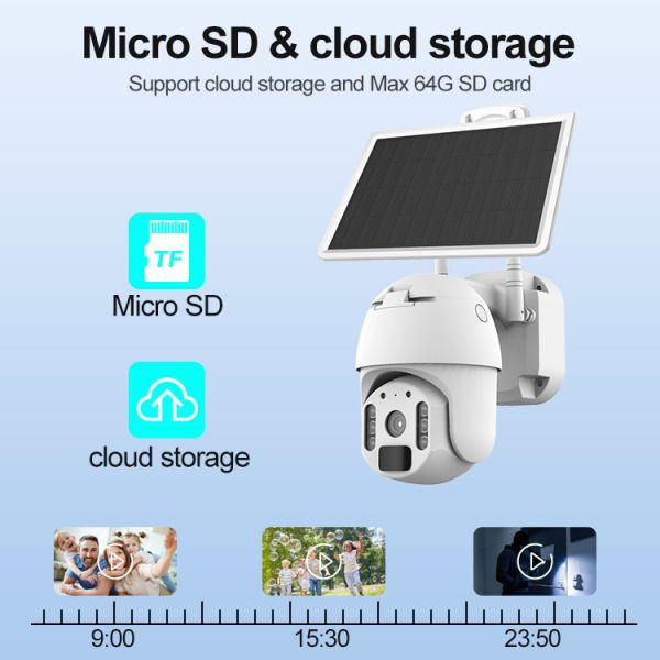 4g Солнечная Ptz Камера Металлический корпус Ubox Wifi Солнечная камера Внешнее цветное ночное видение
