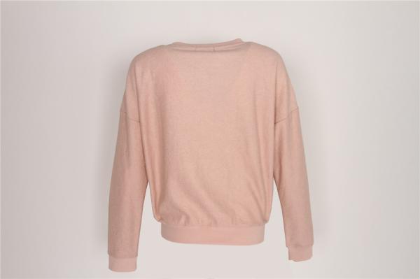 Love Print Women's Sweatshirts No Hood Ladies Cropped Jumper 65% Polyester 35% Cotton