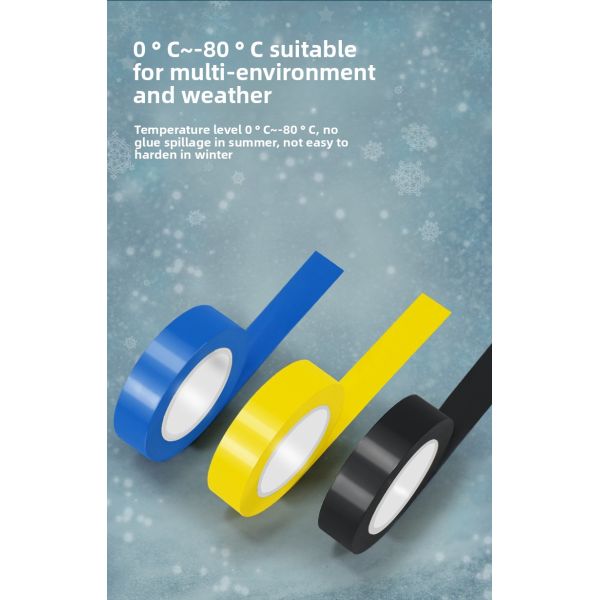 Flame Retardant PVC Electrical Insulating Tape Single Sided Acrylic Adhesive Red Yellow Blue Green Black White Wire Cover Tape