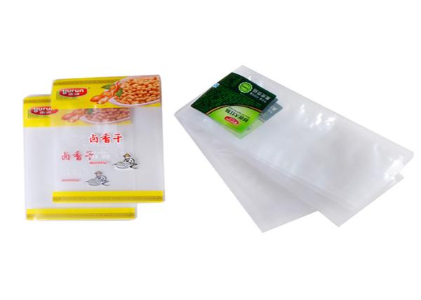 Matt Mylar Three Side Seal Bag , Clear Zipper Packaging Bag For Food Packaging