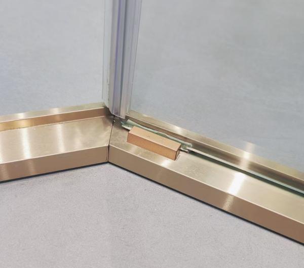 SUS304 Gold Shower Door Frame Rust Resistance Stainless Steel Profile