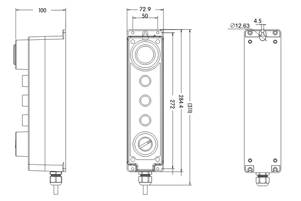 Коробка осмотра лифта компонентов IP65 безопасности лифта CE пластиковая