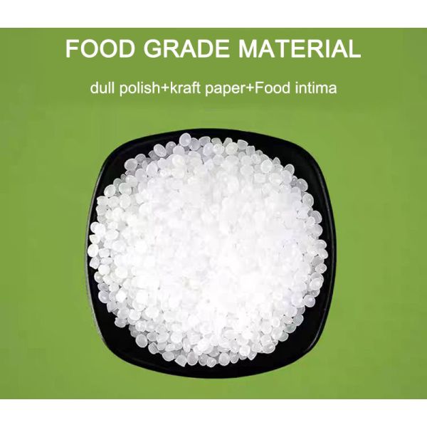 Oem Kraft Paper Food Resealable Paper Pouches With Window