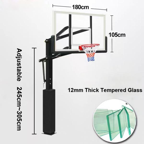 ODM/OEM Outdoor Quick-Install Basketball Hoop Durable Outdoor Stand for Sports Courts Parks and Competitive Play