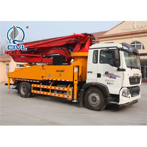37 M Vertical new Cement Pump Truck 380HP Engine  Howo 37m Concrete Pump Truck
