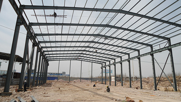 Galvanized Prefab Steel Frame Buildings Construction High Strength