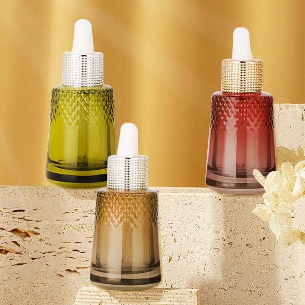 Современное золото роскошное 15ml душит акриловую бутылку эфирного масла с маслом капельницы