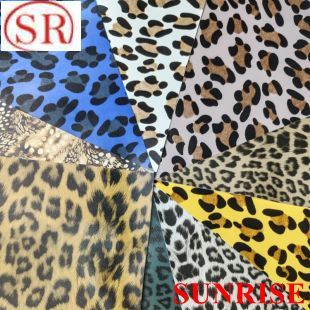 High Quality Animal Pattern Synthetic Leopard Print Leather Fabric for Waistband Chairs