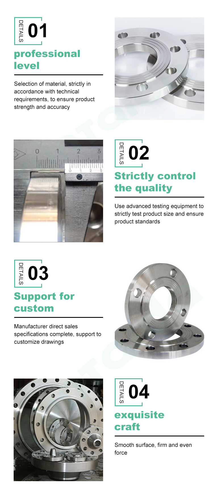 ANSI B16.5 PN16 PN20 Standard Stainless Steel 316L 304L Slip-on Flanges