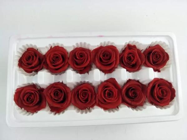 Wholesale Soft Touch Preserved Rose 5-6 cm Silver Color Eternal Rose girlfriend gift