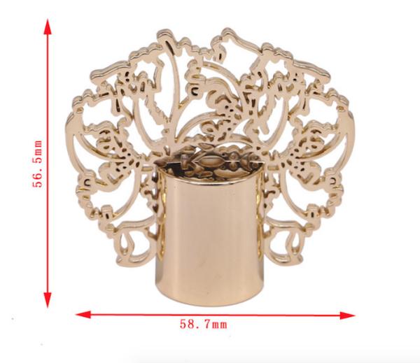 Customized Gold Color Plated Zinc Alloy Perfume Bottle Caps for Luxury Perfume Bottle Packaging