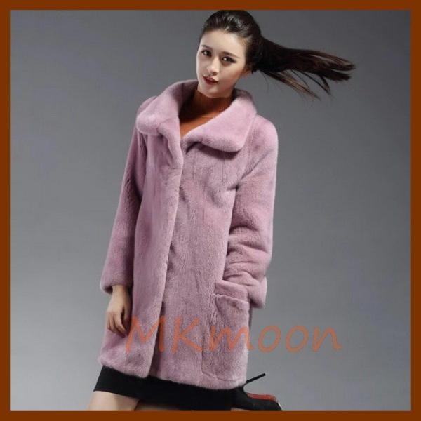mink fur coat -MKZ222#