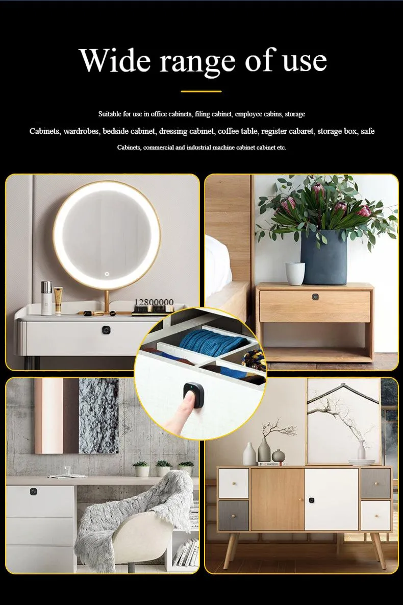 Fingerprint Drawer Lock Desk Wardrobe Lock