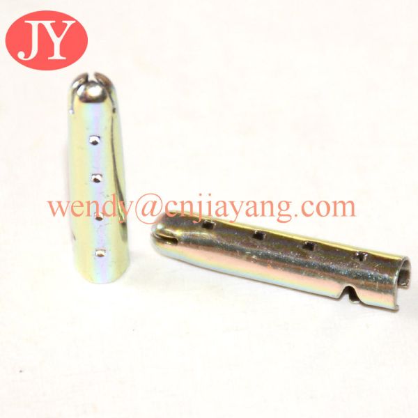 wholesale custom Logo 4mm round cotton shoelace hoodie cord with engraved logo metal tips