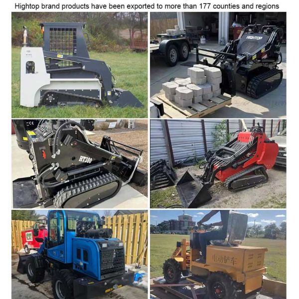 HTSL390 Mini Slid Steer Loader con altura máxima de trabajo 2398 mm