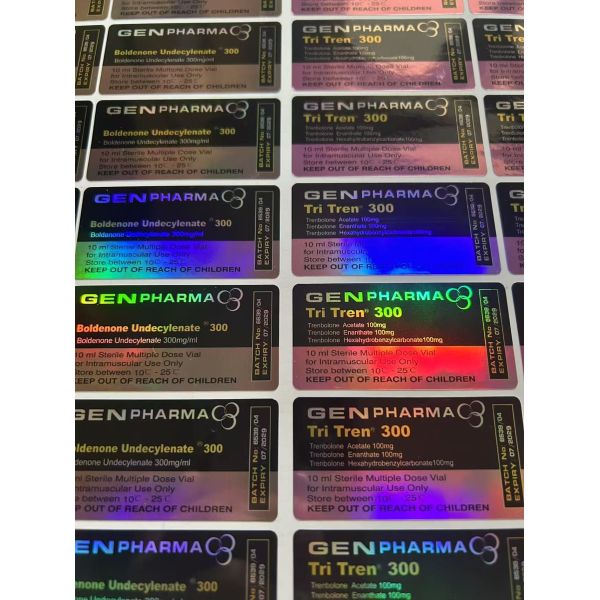 Tren Tri 300 Medication Label Stickers 10ml Vial Labels Customized