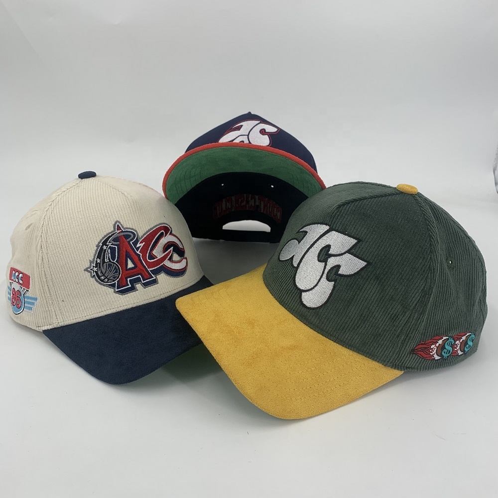 Baseball Caps Custom Embroidered A Frame 5 Panel Mesh Trucker Style Design