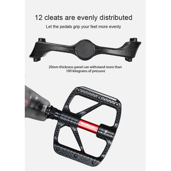 Universal de aluminio del pedal 9/16 de los pedales MTB de la bici de montaña de KOOTU para la bicicleta de Mtb
