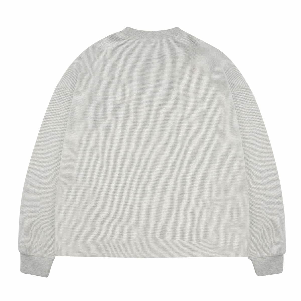 Custom Cartoon Graphic DTG Print Waffle Knit Sweatshirt for Streetwear Brands