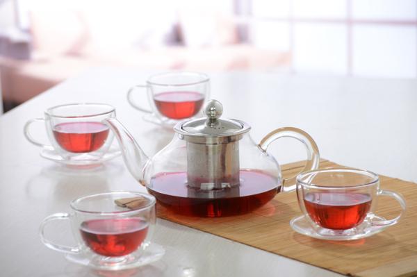 Double wall glass, Heat-resistant  glass teapot, borosilicate glass tea set, Espresso, Latte, Cappuccino cup