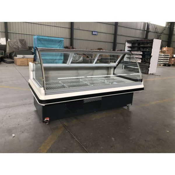 Sliding Door Deli Display Freezer 1.5m 2m 2.5m Stainless Steel Meat